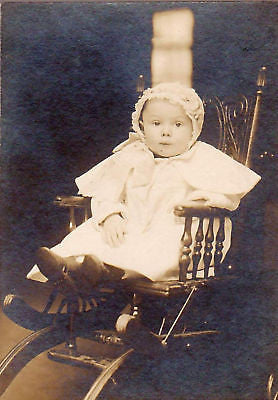 Baby Infant Convertible Carved High Chair Antique Photo - K-townConsignments