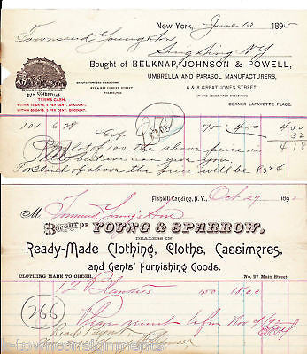 CLOTHING SILK UMBRELLAS VINTAGE STATIONARY LETTERS 1892 - K-townConsignments