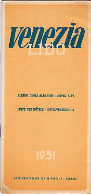 VENICE ITALY HOTEL VINTAGE SOUVENIR TRAVEL AD BROCHURE - K-townConsignments