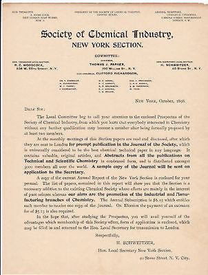 CHEMICAL SOCIETY INDUSTRY VINTAGE AD STATIONERY LETTER - K-townConsignments