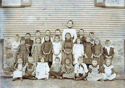 GRAMMAR SCHOOL PA VINTAGE KIDS ALBUMEN CLASS PHOTO 1880 - K-townConsignments