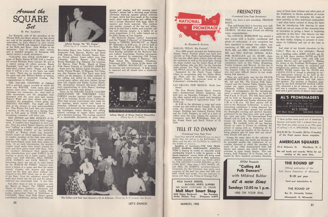 Cascarone Ball California Dance Vintage Let's Dance Folk & Square Dancing Magazine 1952