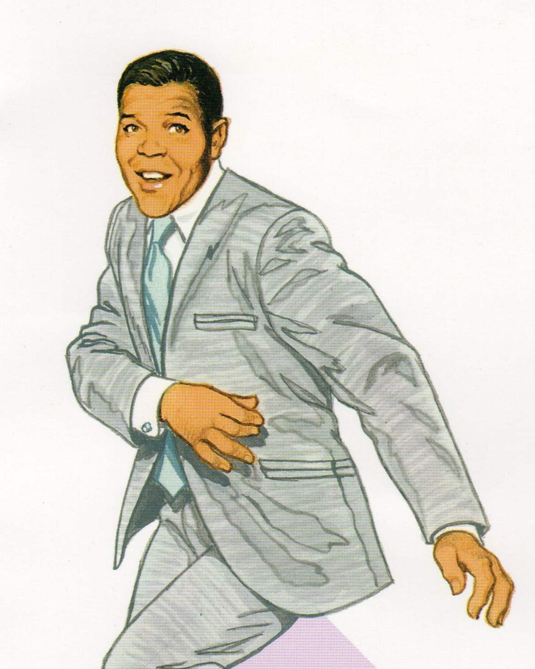Chubby Checker Rock Music Legend Illustrated Paper Doll Cut-Out Print