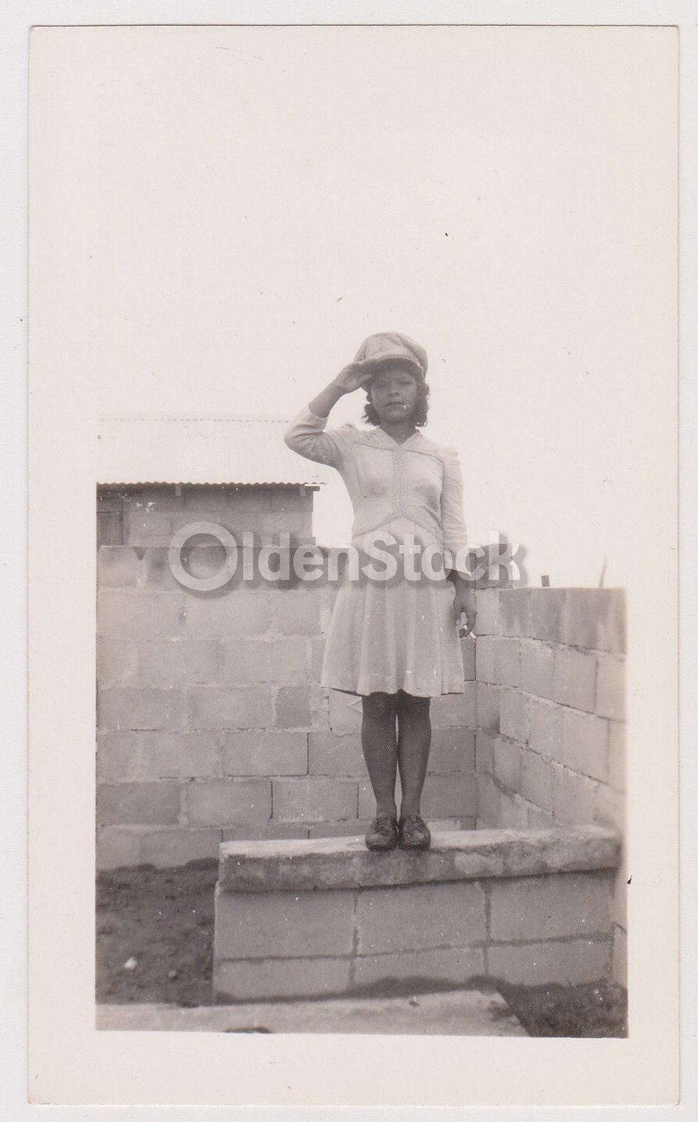 Cute Panamanian Woman in Dress Vintage WWII Panama Girl Snapshot Photos Lot