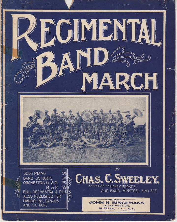 Williamsport PA Respaz Regimental Band Antique Sheet Music 1911