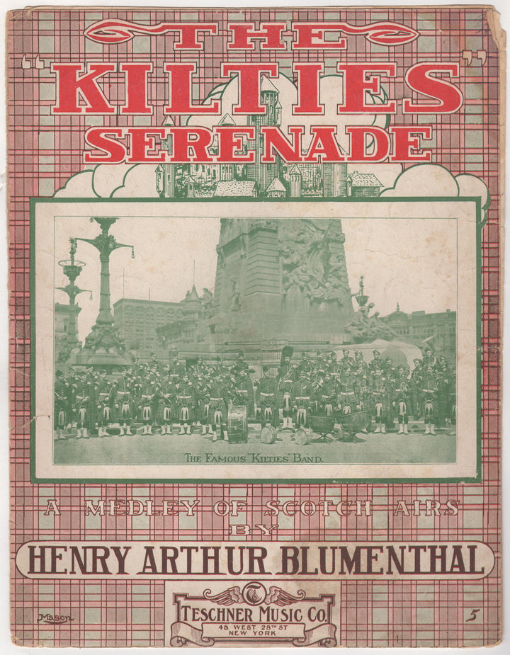 Kilties Band Scottish Serenade Song Antique Sheet Music 1907