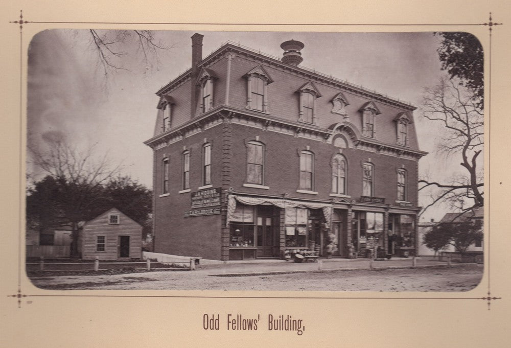 Old Framingham Odd Fellows Building Sprague Grocery Antique Photo