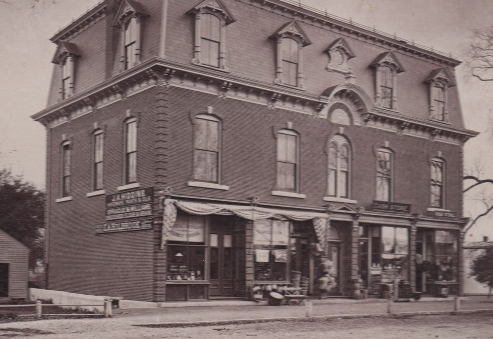 Old Framingham Odd Fellows Building Sprague Grocery Antique Photo