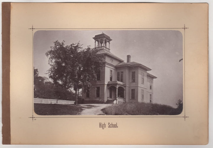 Old Framingham High School MetroWest Massachusetts Antique Photo