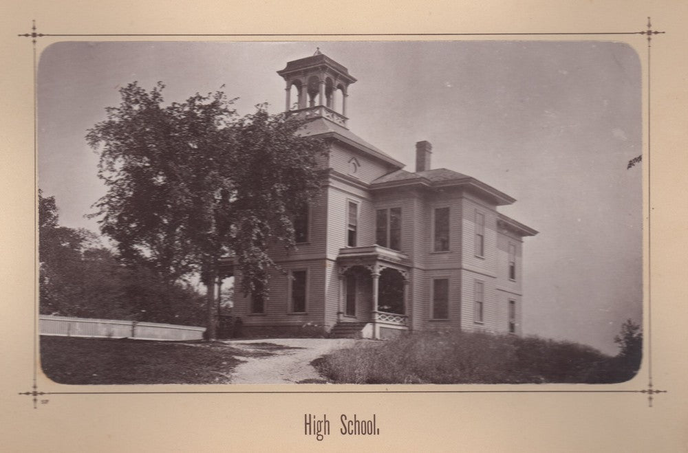 Old Framingham High School MetroWest Massachusetts Antique Photo