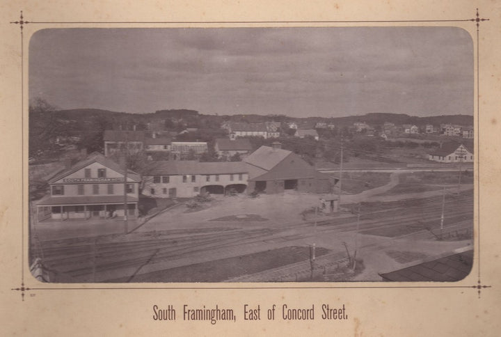 South Framingham Hotel Massachusetts MetroWest Antique Aerial View Photo