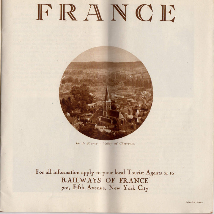 France Vacations French Railroads Vintage Graphic Advertising Travel Brochure