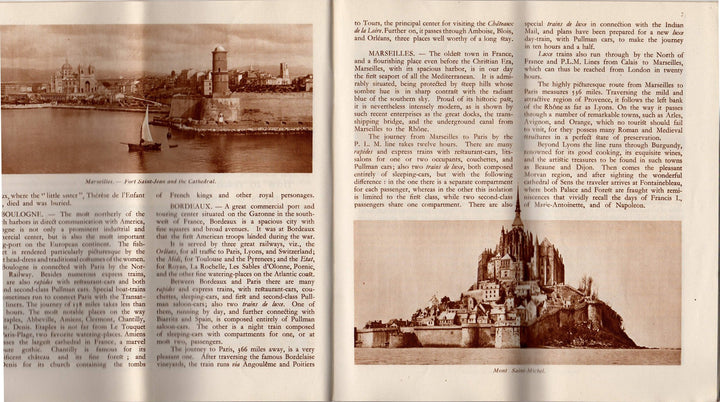 France Vacations French Railroads Vintage Graphic Advertising Travel Brochure