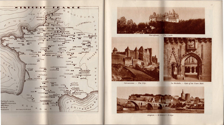 France Vacations French Railroads Vintage Graphic Advertising Travel Brochure