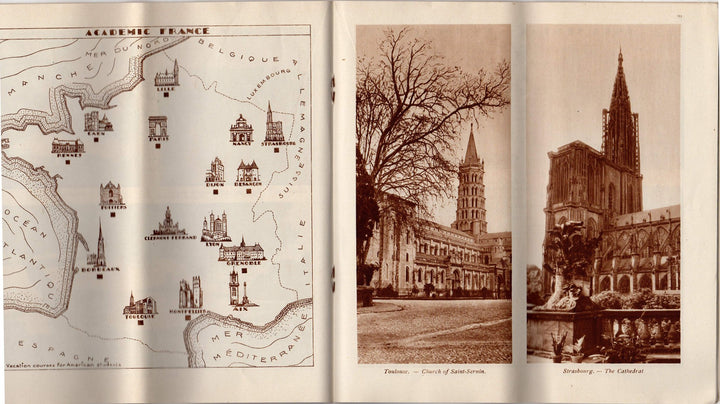 France Vacations French Railroads Vintage Graphic Advertising Travel Brochure