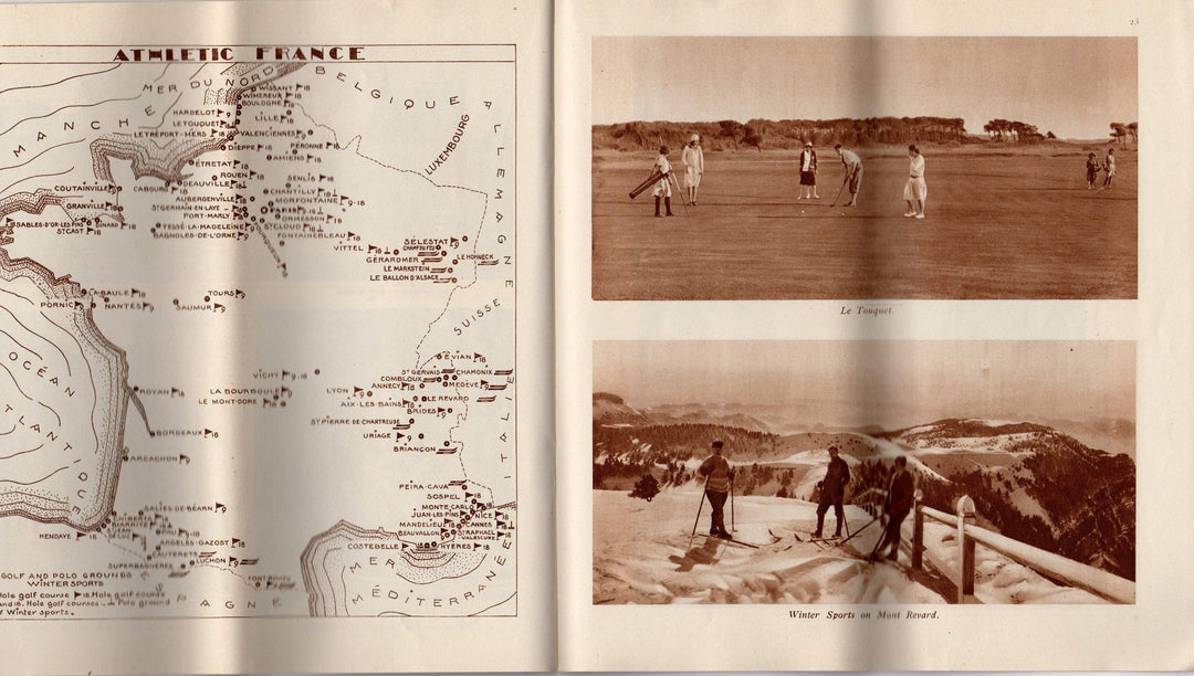 France Vacations French Railroads Vintage Graphic Advertising Travel Brochure