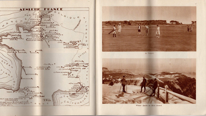 France Vacations French Railroads Vintage Graphic Advertising Travel Brochure