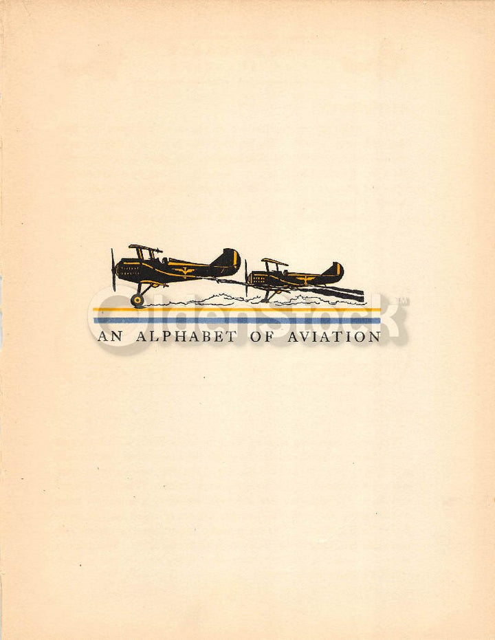 Old Prop Fighter Planes Antique Graphic Art Deco Illustration Print