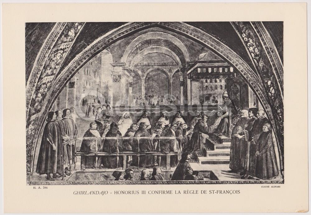 Honorius III Confirme La Règle De St-François Artwork by Ghirlandaio Vintage Gra