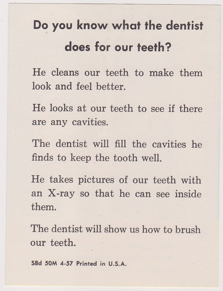 The Dentist is my Friend Vintage Kids Dentists Office PSA Advertising Mini Poster