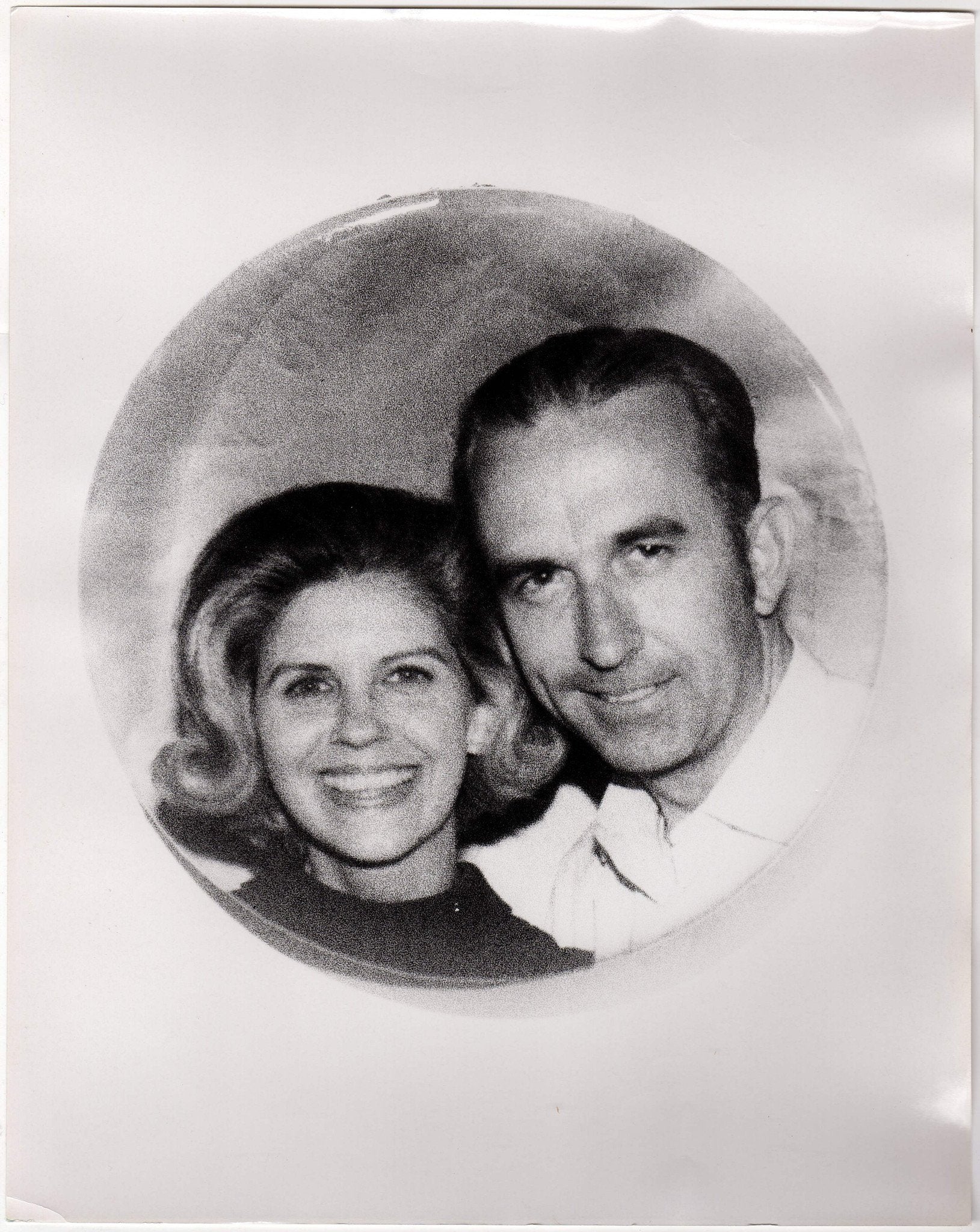 Husband & Wife Cute Hairstyle Vintage 1960s Button Style Photograph ...