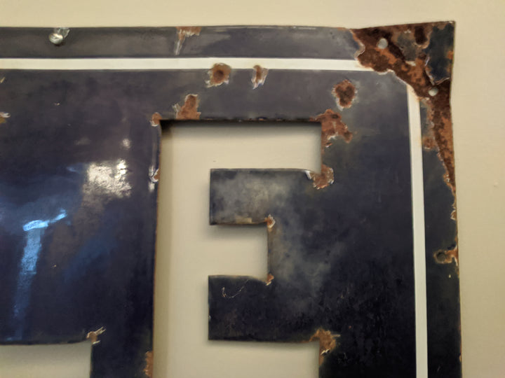 Oldsmobile General Motors Automobiles Large Antique Enameled Dealership Sign
