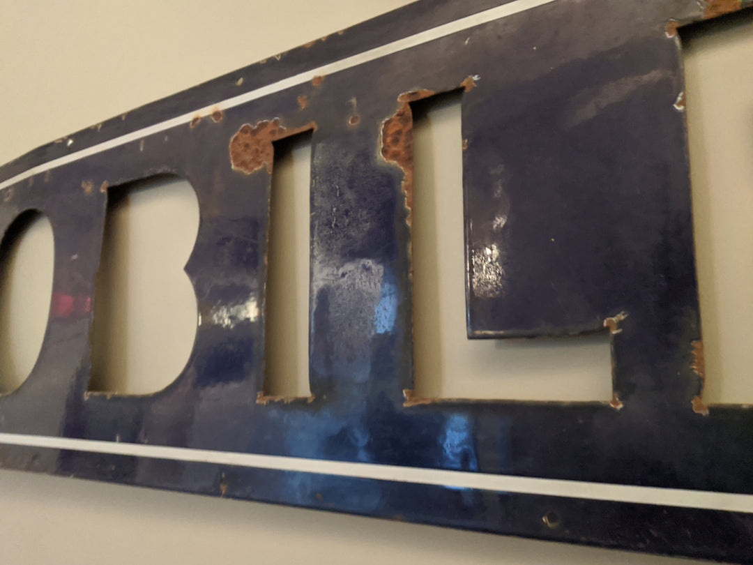 Oldsmobile General Motors Automobiles Large Antique Enameled Dealership Sign