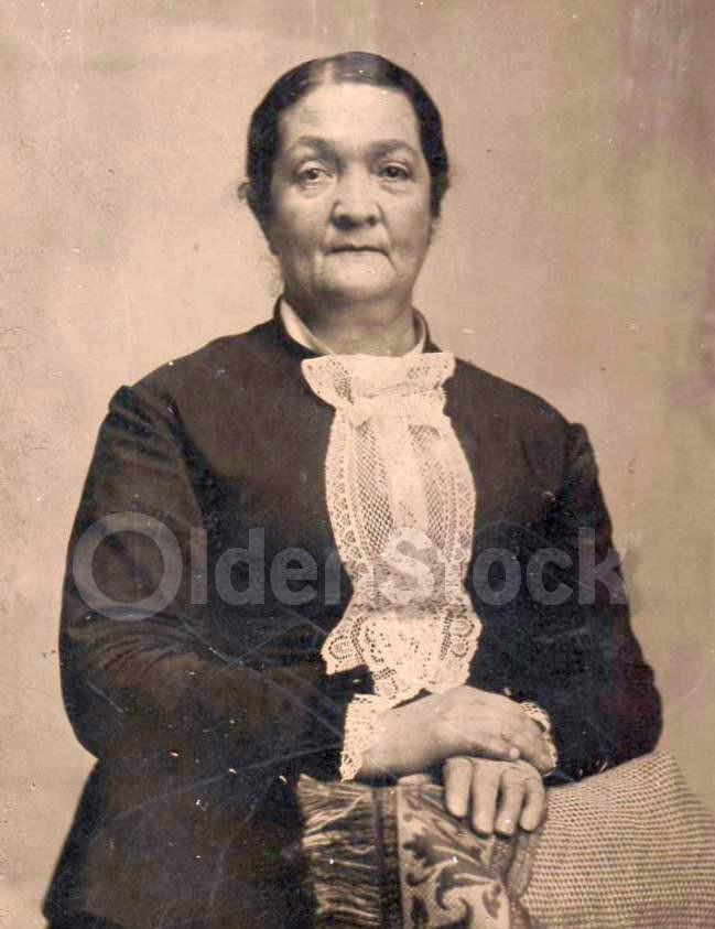 Italian Grandmother Cute Old Victorian Woman Antique Tintype Photograph