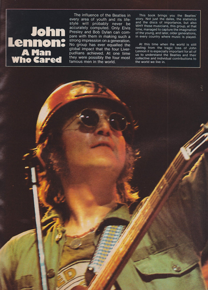 John Lennon & Beatles Vintage Photo Illustrated Tribute Magazine