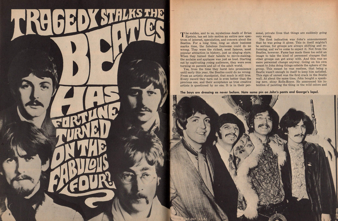 John Lennon & the Beatles Photos Vintage Freak Out USA Magazine