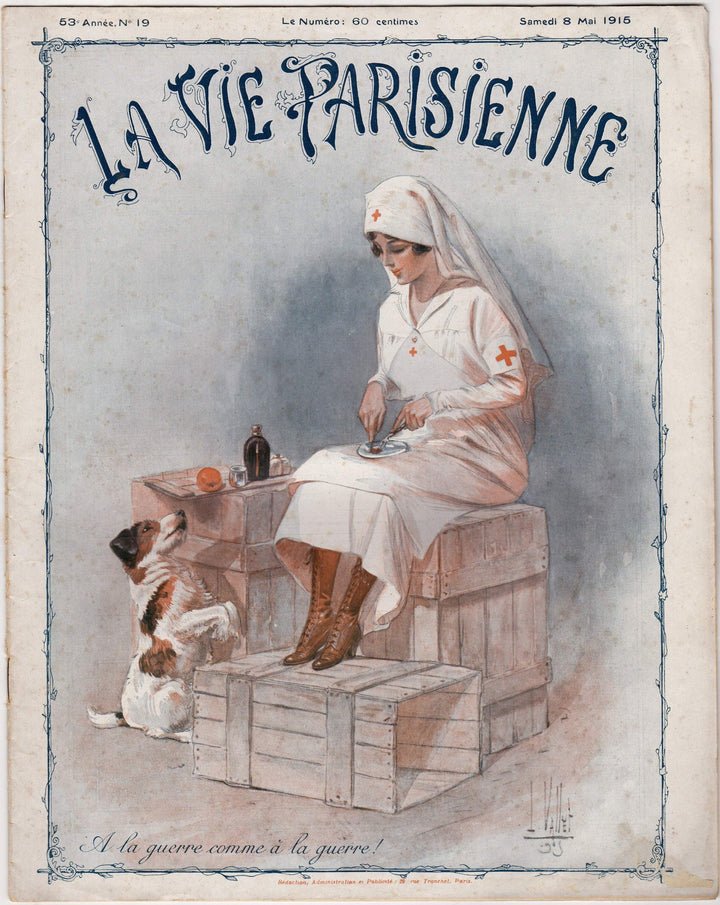 La Vie Parisienne French WWI Graphic Illustrated Risque Men's News Magazine 1915