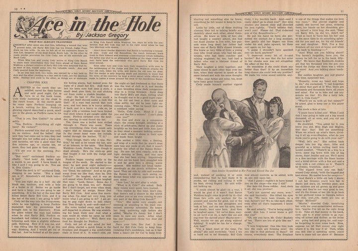 Ladies Tennis & Blue Blazes Cowboy Western Vintage Illustrated Stories Grit Magazine 1942
