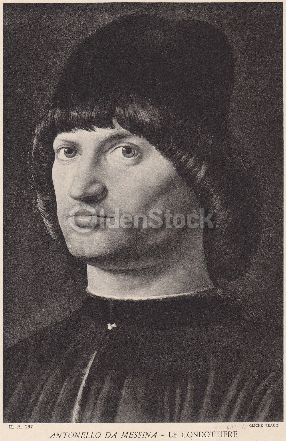 Le Condottiere Artwork by Antonello Da Messina Vintage Graphic Art Illustration Print