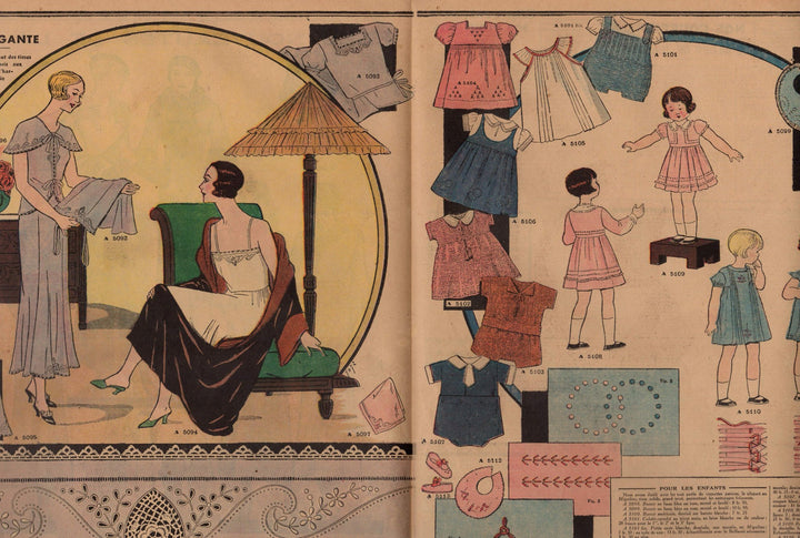 Le Petit Echo de la Mode Art Deco Graphic Art French Fashion Clothing Magazine 1933