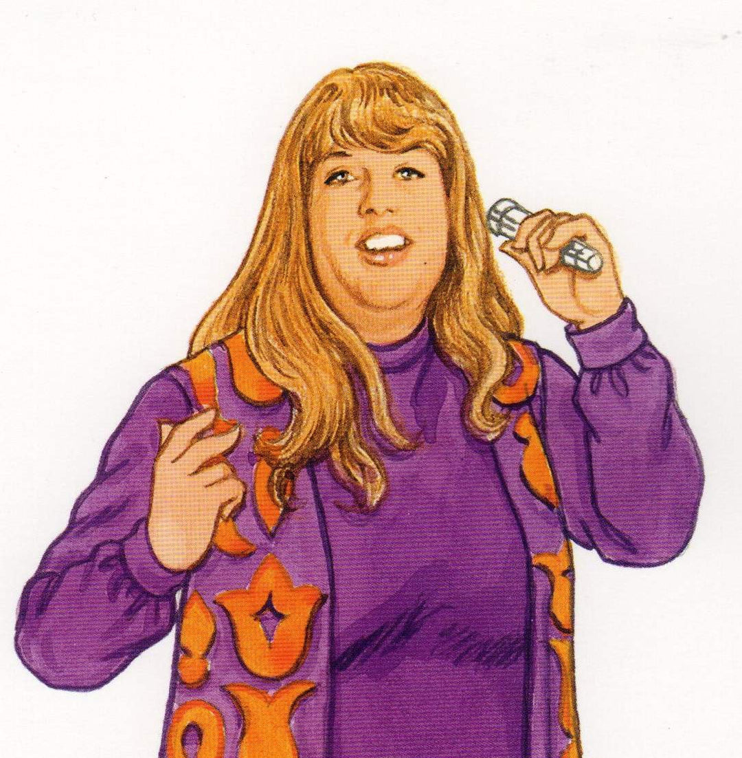 Mama Cass Elliot Rock Music Legend Illustrated Paper Doll Cut-Out Print