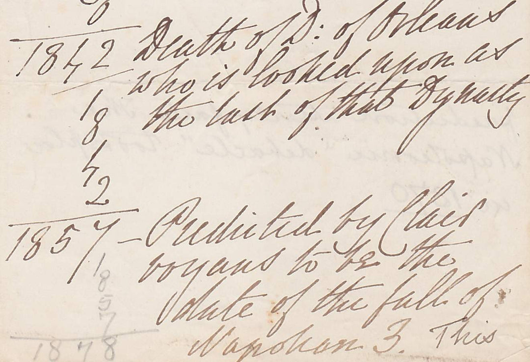 Mathematical Clairvoyant Predicting Deaths of French Royalty Antique Document