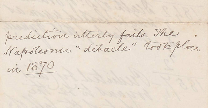 Mathematical Clairvoyant Predicting Deaths of French Royalty Antique Document