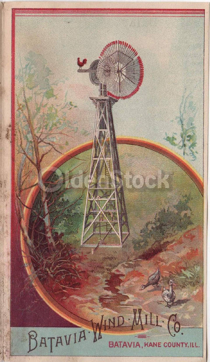 Batavia Windmill Company Illinois Antique Graphic Advertising Sales Flyer