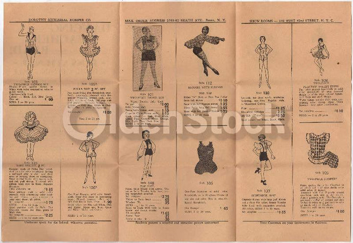 Dorothy Rehearsal Romper Ballet Dress Cloths Antique Graphic Advertising Poster