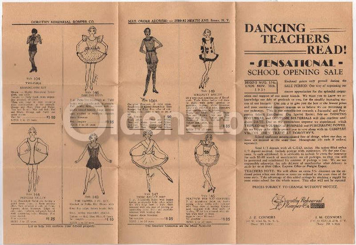 Dorothy Rehearsal Romper Ballet Dress Cloths Antique Graphic Advertising Poster