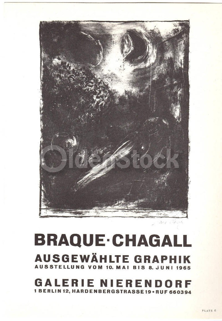 Braque Chagall Ausgewahlte Nierendorf Gallery Vintage Graphic Art Poster Print