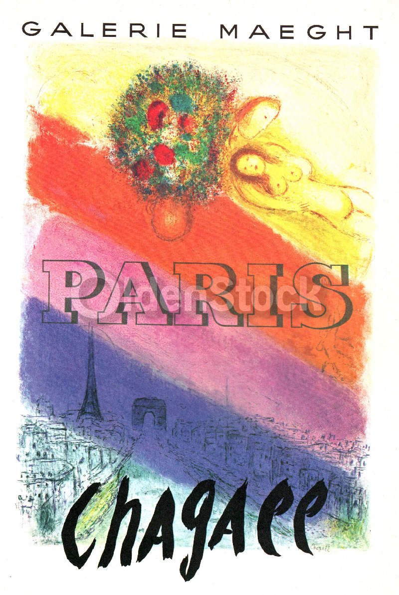 Maegt Gallery Paris Marc Chagall Vintage Graphic Art Poster Print