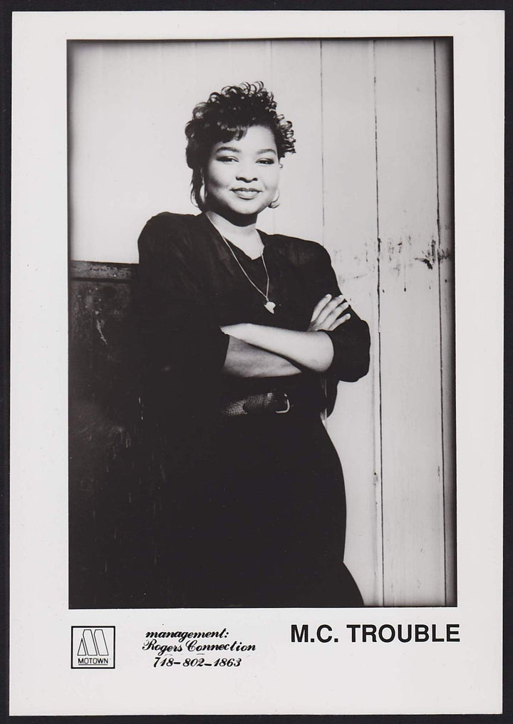 MC Trouble Early Rap Music Female Rapper Motown Records Promo Photo