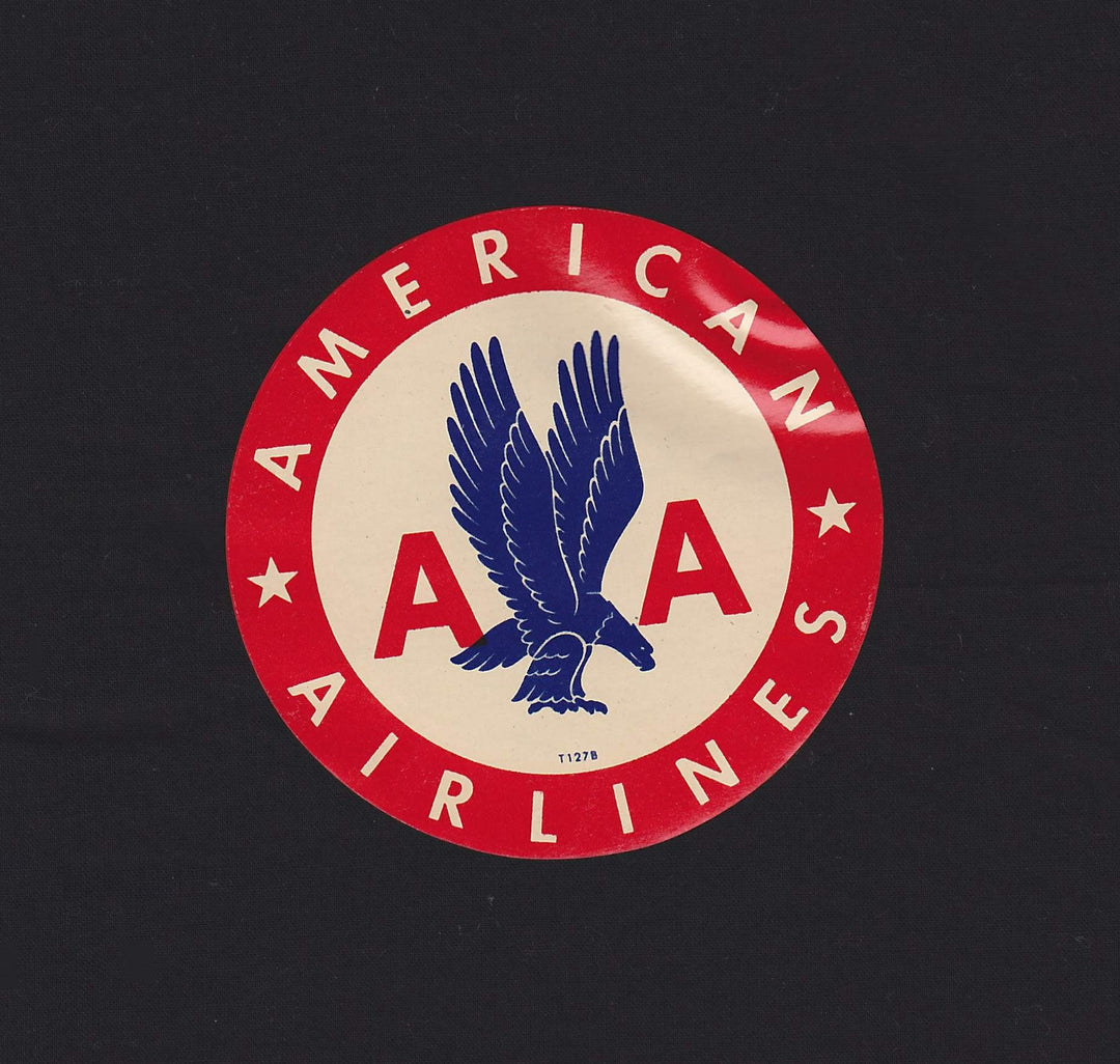American Airlines Vintage AA Eagle Graphic Advertising Luggage Sticker Decal