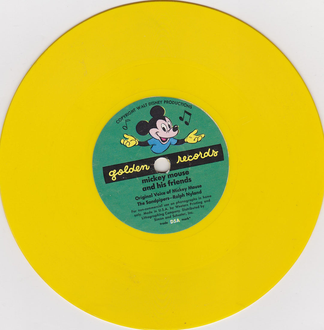 Mickey Mouse & His Friends Vintage Walt Disney Music Little Golden Record