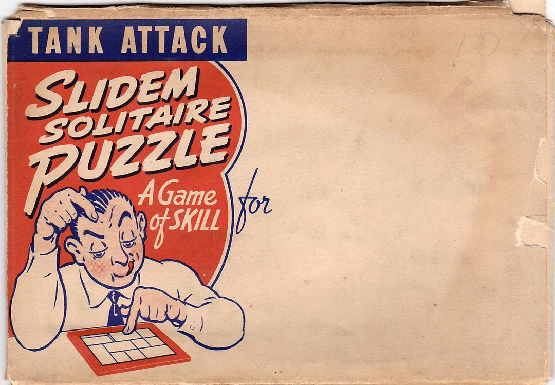 Tank Attack Slidem Vintage Patriotic WWII Graphic Cartoon Solitaire Puzzle Game