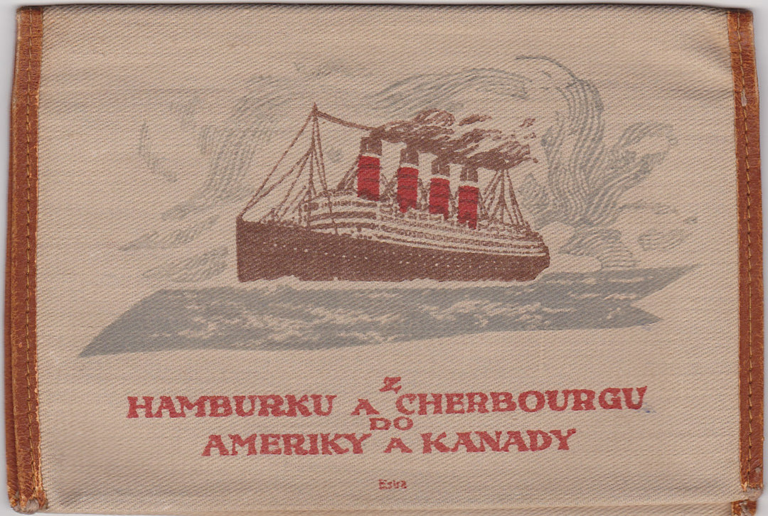 Cunard Line Cruise Ship Prague Czechoslovakia Antique Passengers Wallet