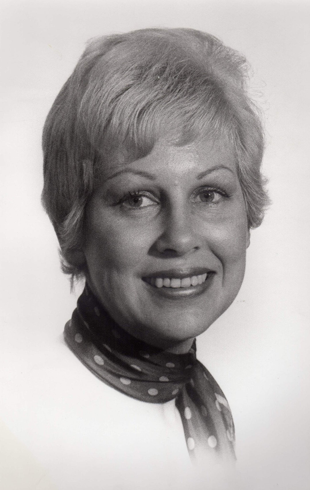 Older Woman Short Hairstyle Fashion Model Vintage 1960s Large Format Headshot Photo