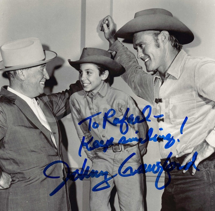Johnny Crawford The Rifleman Cowboy Actor Autograph Signed Movie Photo