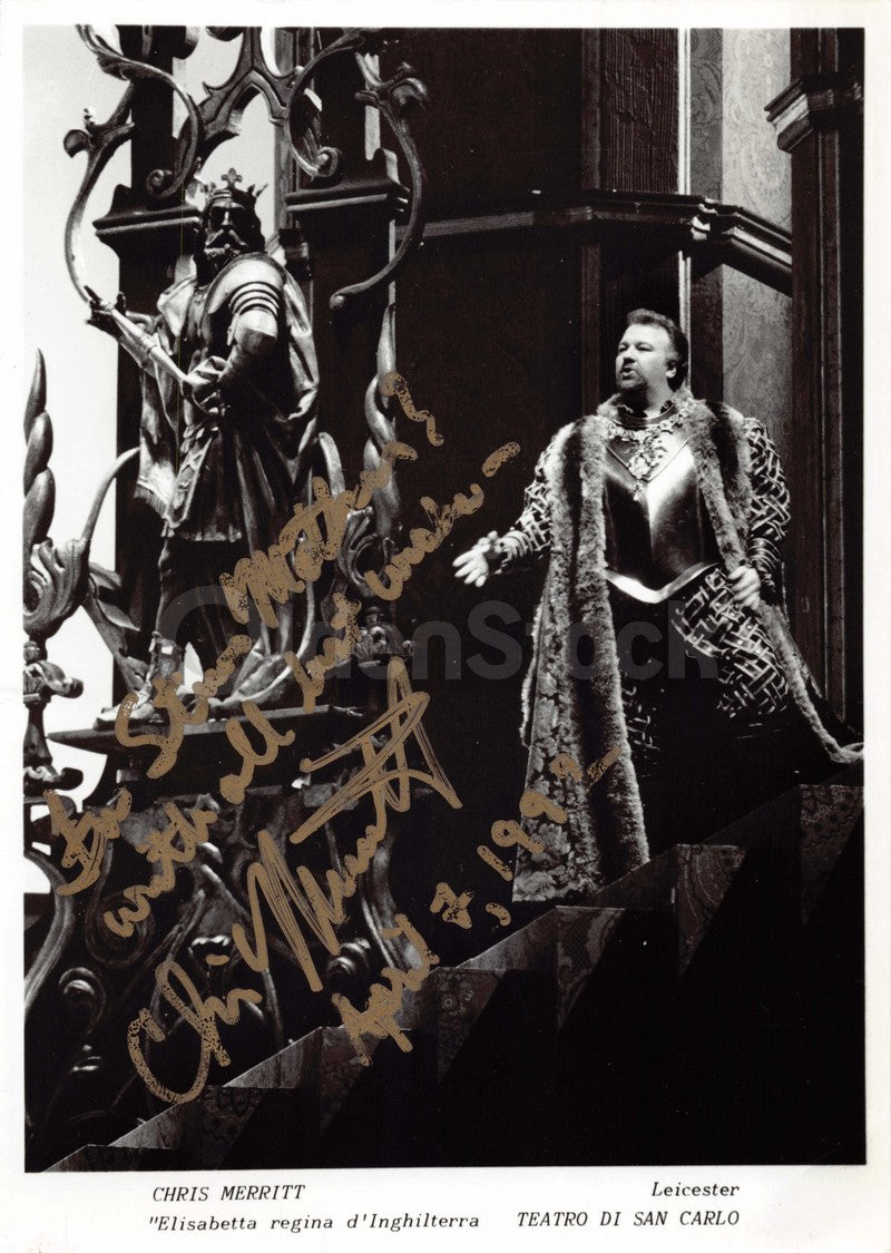 Chris Merritt Tenor Opera Singer Oklahoma Autograph Signed Theatre Photo